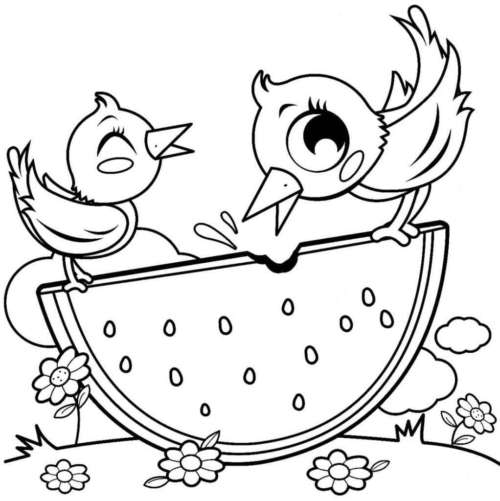 desenho de melancia para colorir 9