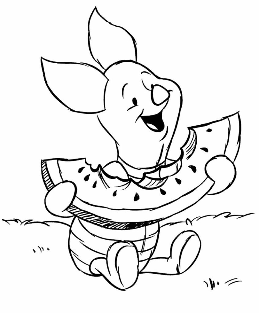 desenho de melancia para pintar e colorir 10