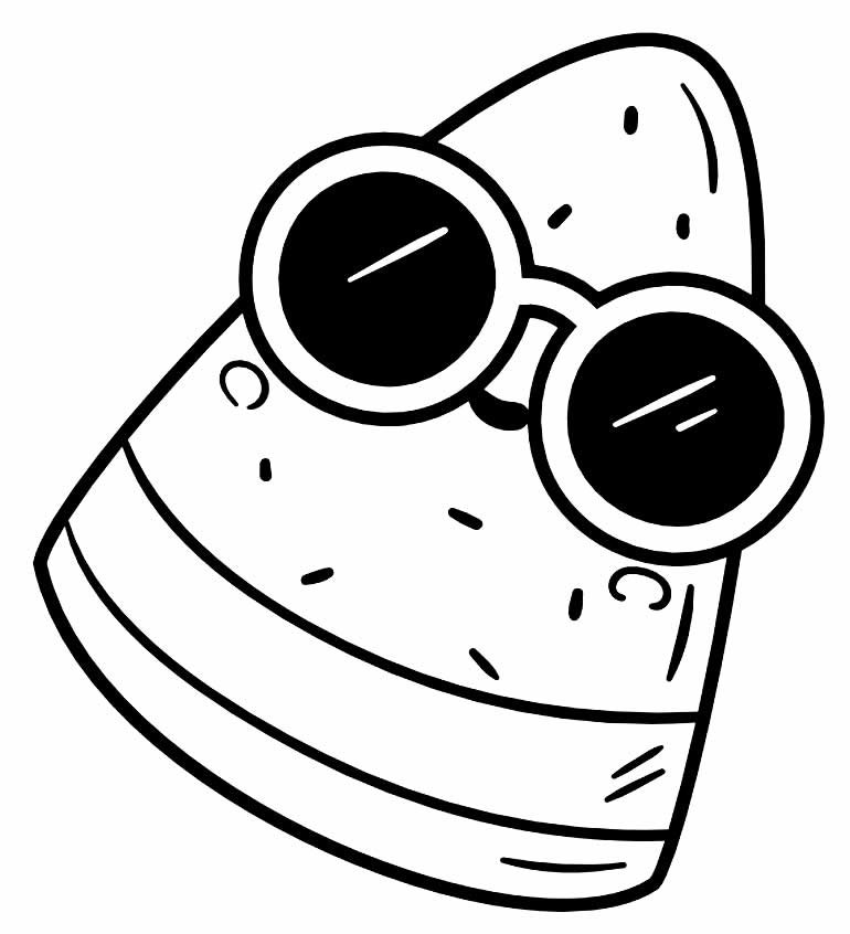 desenho de melancia para pintar e colorir 6