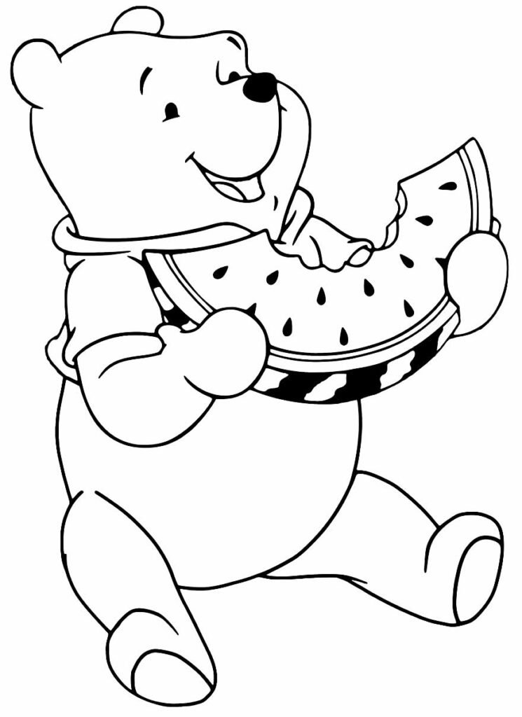 desenho de melancia para pintar e colorir 7