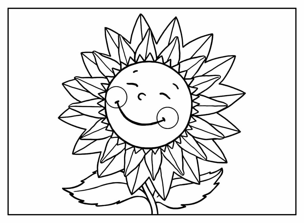 desenhos de girassol para colorir 19