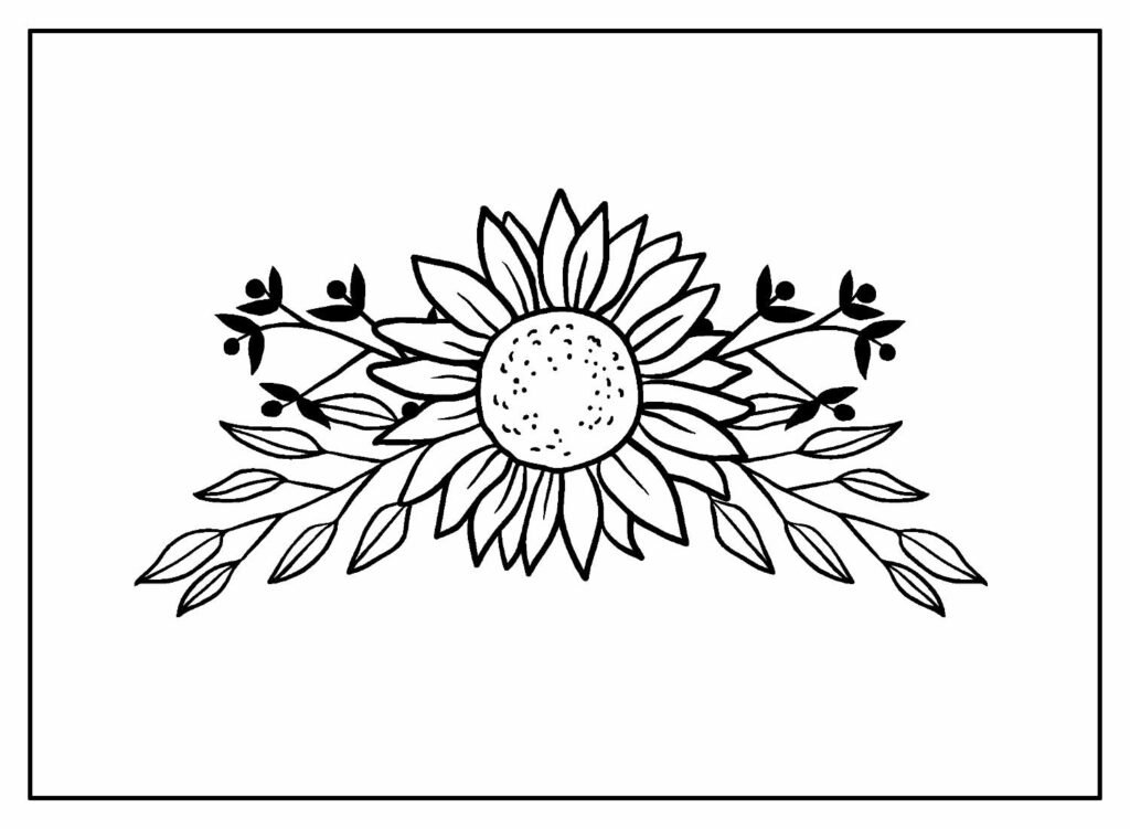desenhos de girassol para colorir 8 1