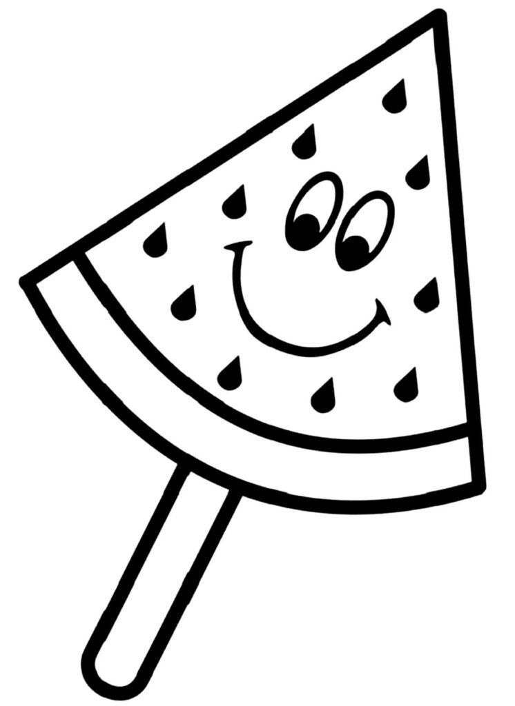 desenhos de melancia para colorir 16