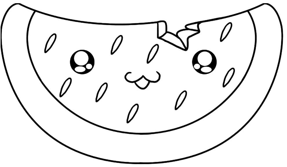 desenhos de melancia para colorir 2