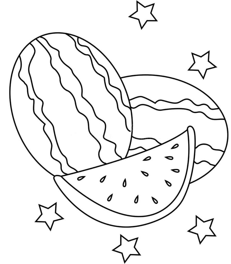 desenhos de melancia para colorir 7