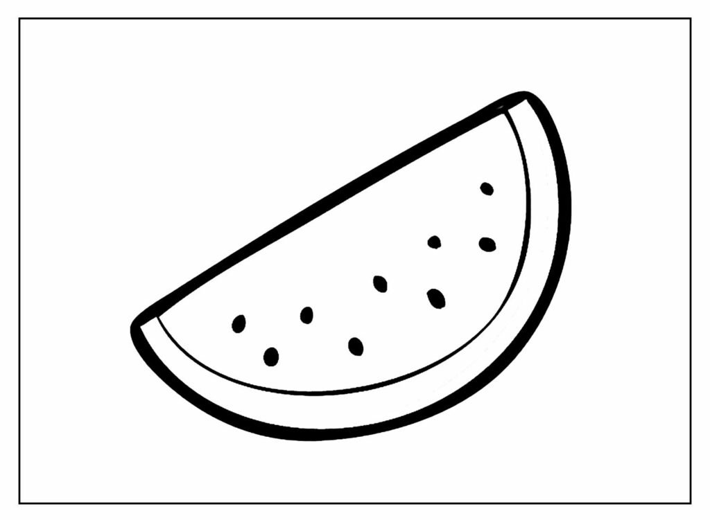 desenhos melancia para pintar e colorir 1