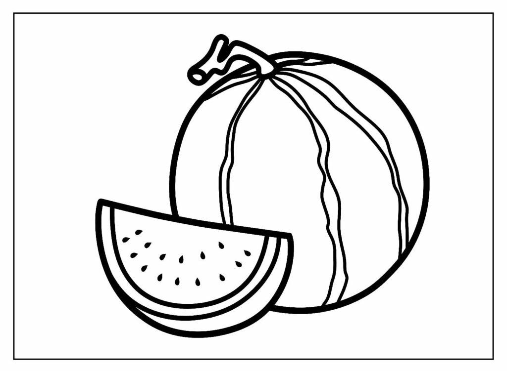 desenhos melancia para pintar e colorir 2