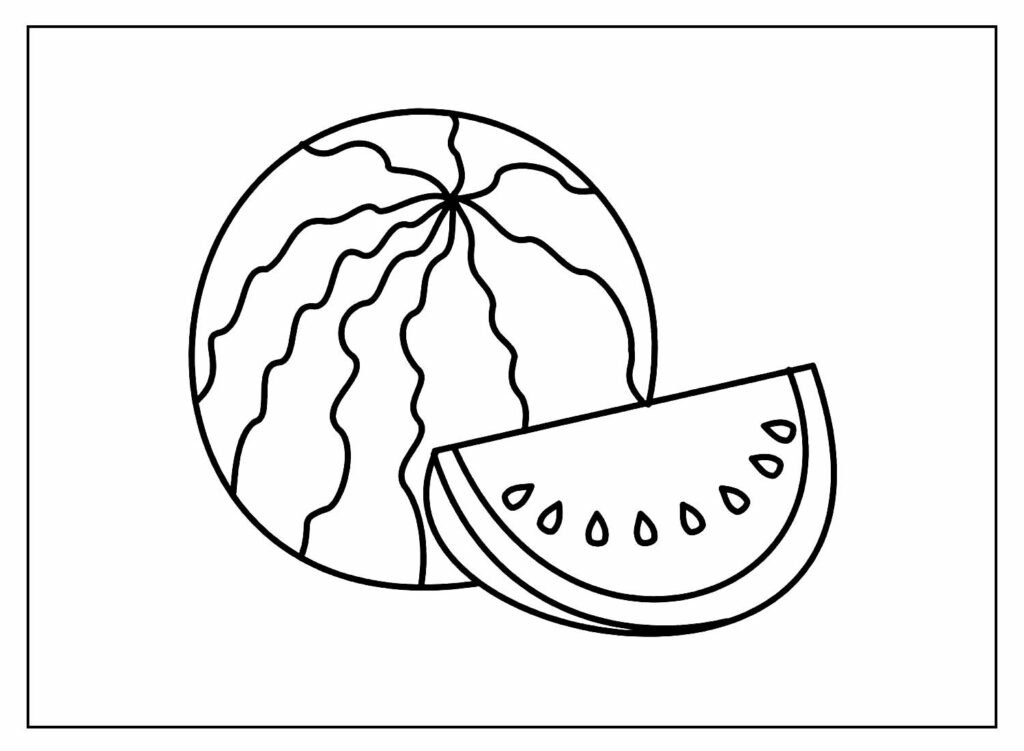 desenhos melancia para pintar e colorir 3