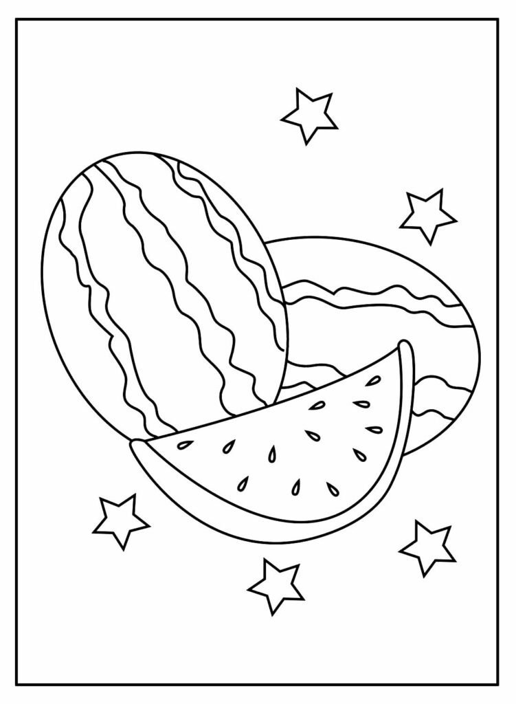 desenhos melancia para pintar e colorir 6