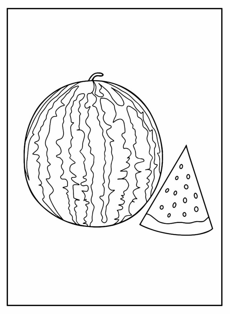 desenhos melancia para pintar e colorir 7