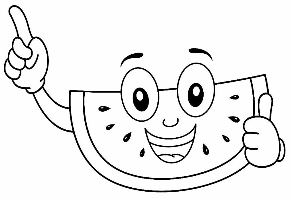desenhos para colorir de melancia 4