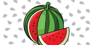 melancia para colorir
