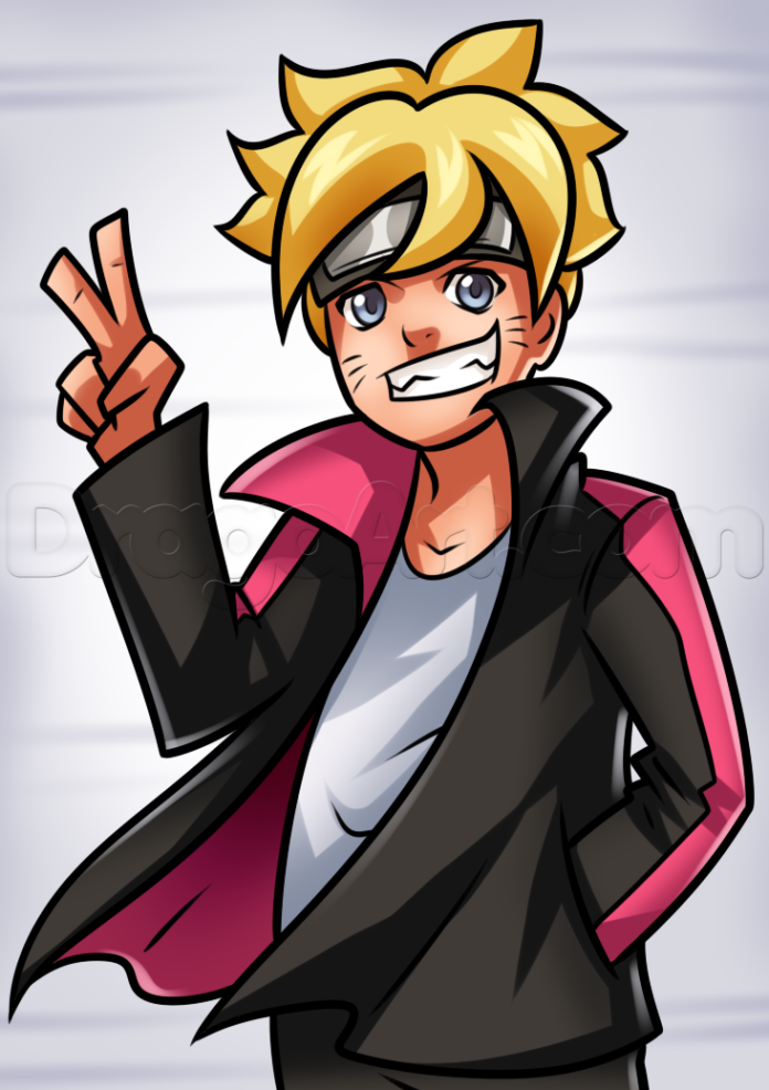 como desenhar o boruto