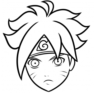 Como desenhar o BORUTO (Naruto) passo a passo, fácil e rápido 