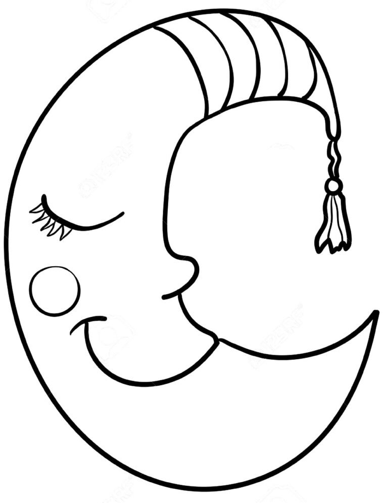 Lua para Colorir e Imprimir (Muito Fácil) - Aprender a Desenhar