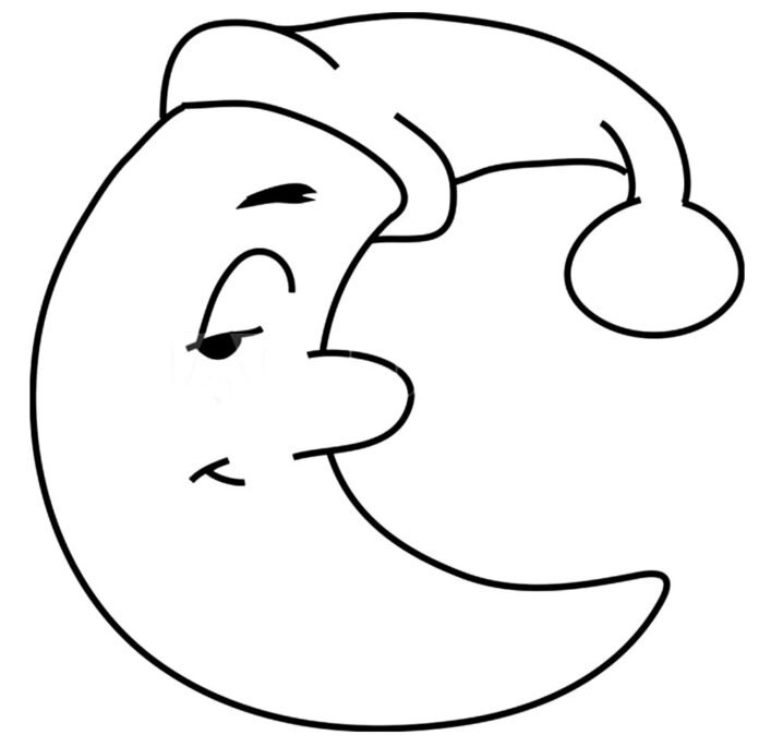 Lua para Colorir e Imprimir (Muito Fácil) - Aprender a Desenhar