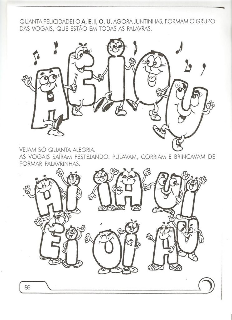 vogais para colorir atividade