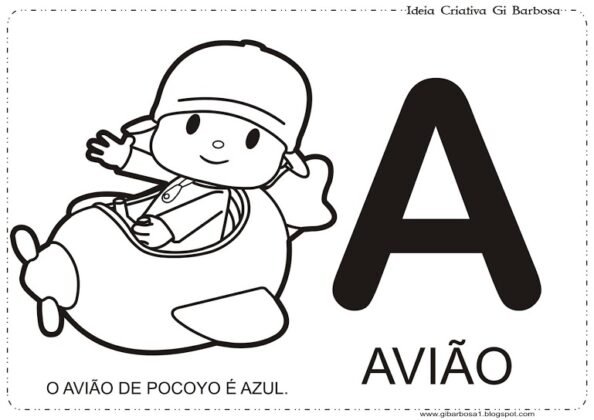 Vogal A para Colorir e Imprimir (Muito Fácil) - Aprender a Desenhar