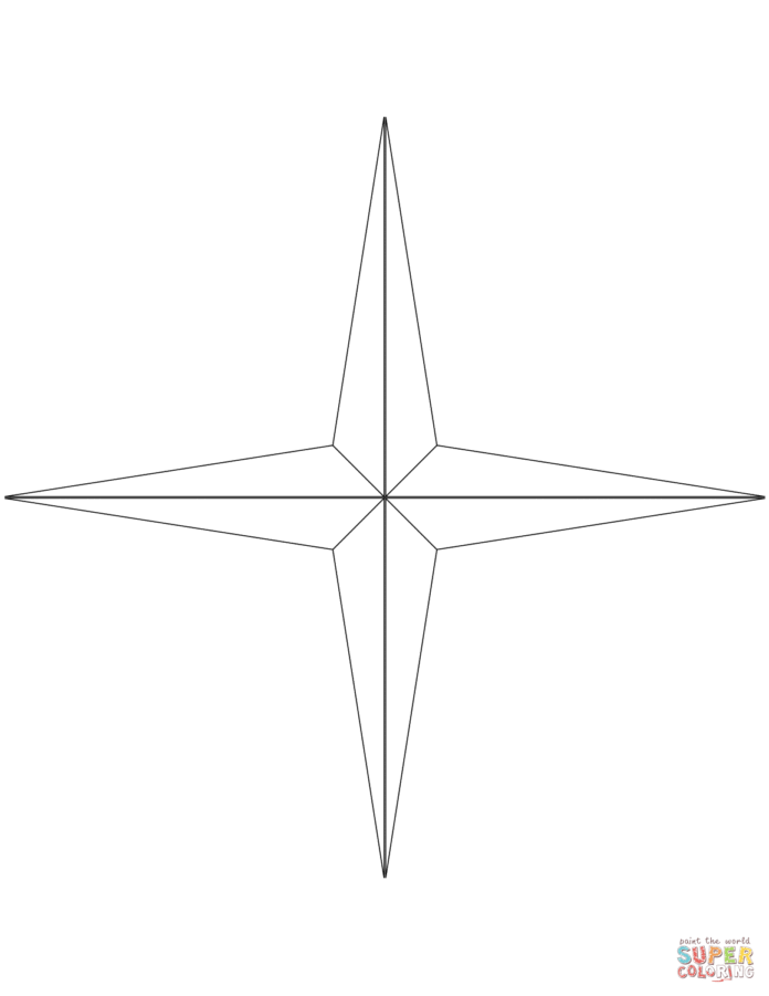 Rosa dos Ventos para Colorir e Imprimir (Muito Fácil) - Aprender a Desenhar