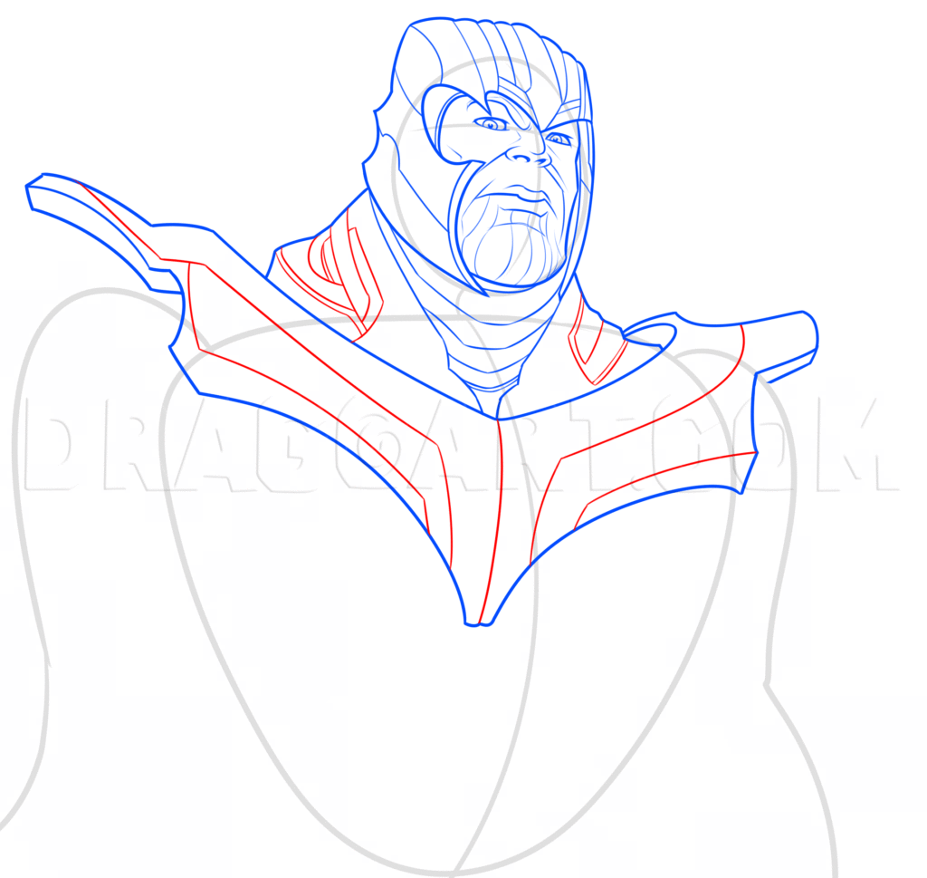 como desenhar thanos vingadores