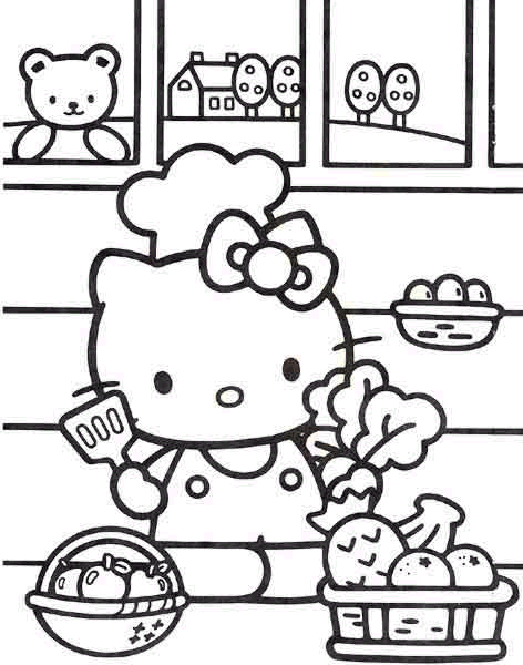 desenho hello kitty brinca casinha