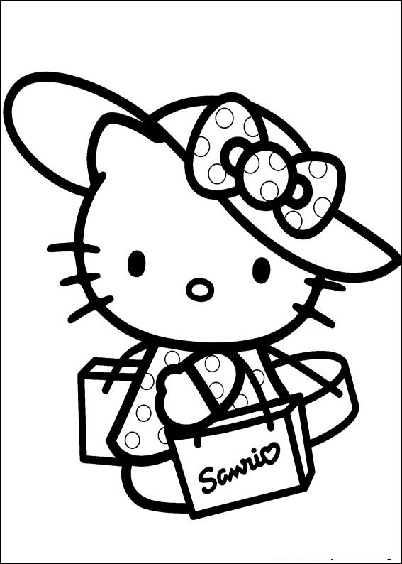 hello kitty para colorir fashion