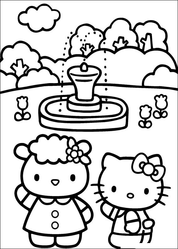 hello kitty para colorir ovelha quinal