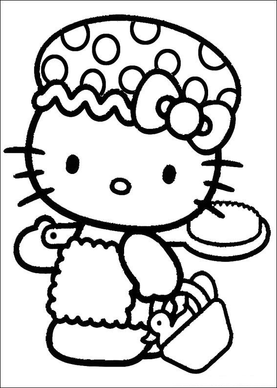 hello kitty para colorir squash