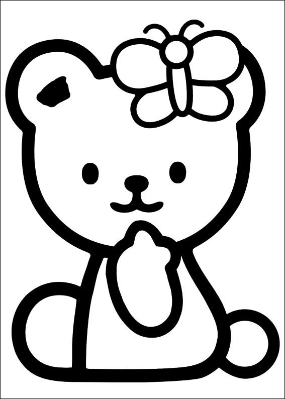 hello kitty para colorir ursa