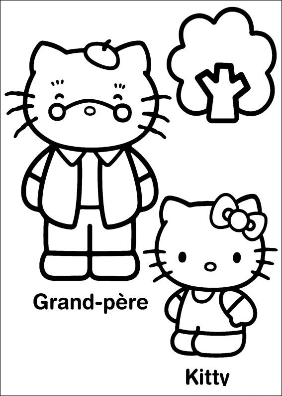 hello kitty para colorir vovo tree