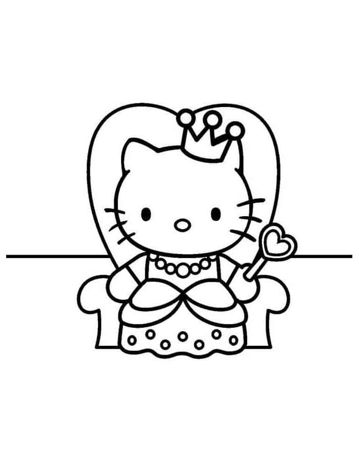 hello kitty colorir pintar rainha