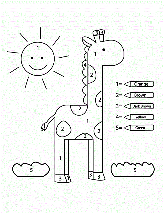 desenho colorir inglês girafa