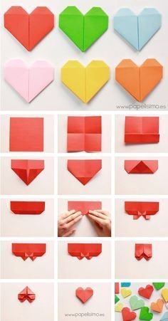 origami corações