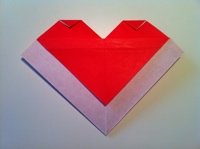 dobradura de envelope de coração