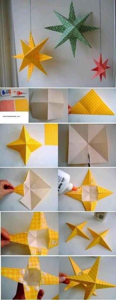 origami estrela natal