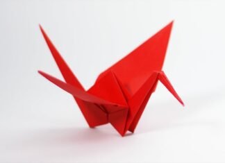 origami pássaro tsuru