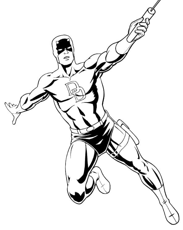 Amazing Daredevil coloring page