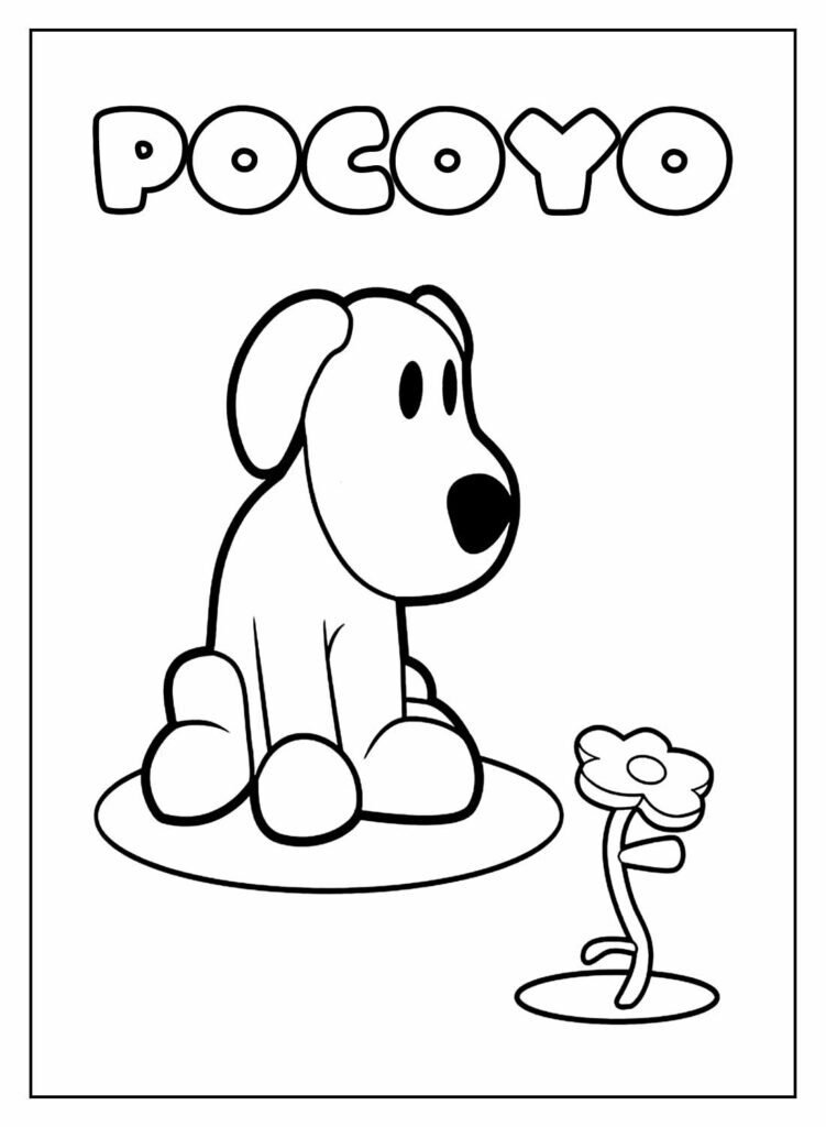 Desenho Educativo de Pocoyo para colorir