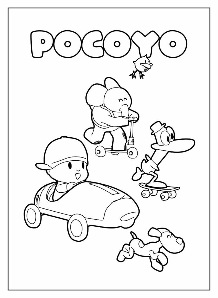 60 Desenhos Para Colorir Pintar Menina Menino do Pocoyo Atividades  Educativas Atividades Pedagógicas