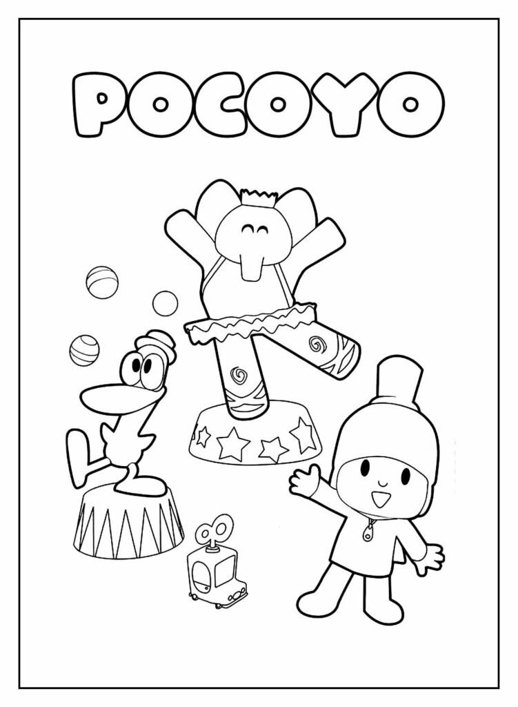 Atividades educativas: Desenhos do Pocoyo para imprimir e colorir