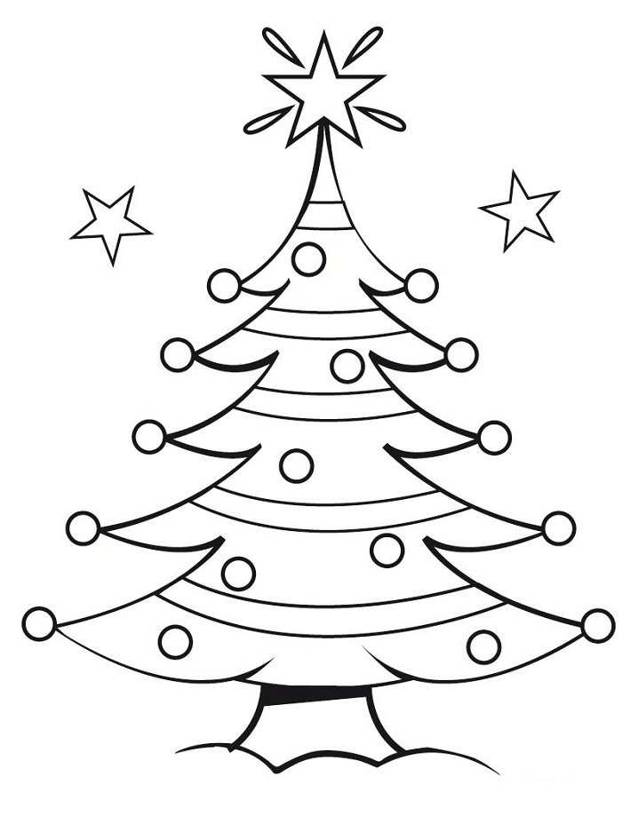 arvore de natal para colorir e imprimir noite