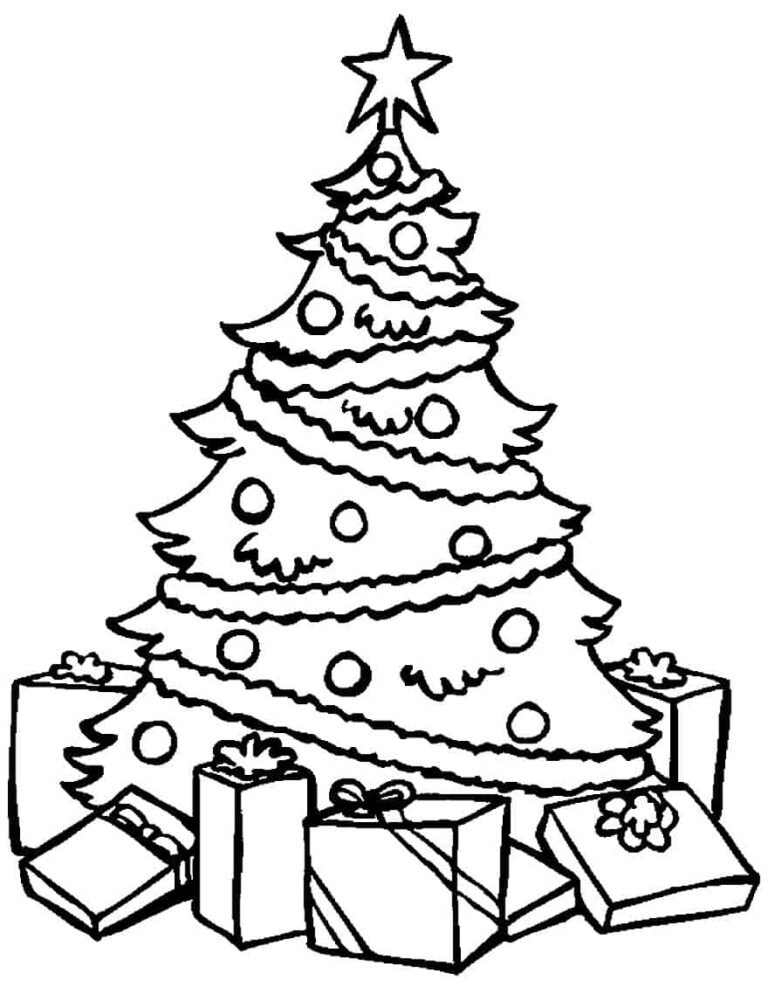 +60 Desenhos de Árvore de Natal para Colorir e Imprimir (Grátis)