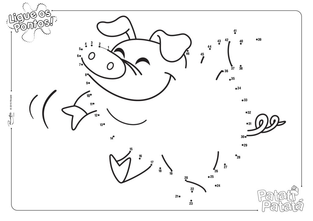 atividade patati patata pintar porco