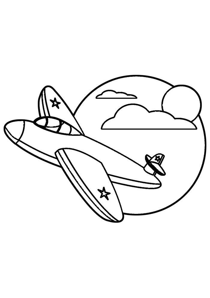 aviao para colorir 13