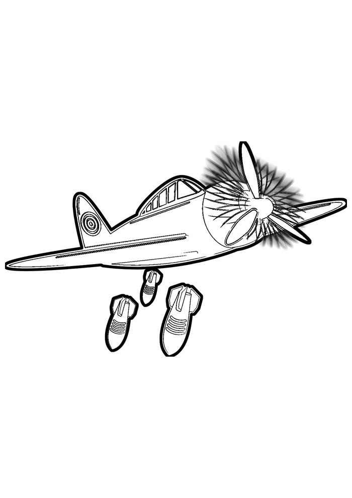 aviao para colorir 4