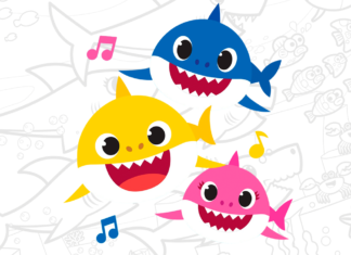 baby shark para colorir