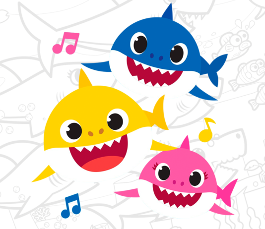 baby shark para colorir