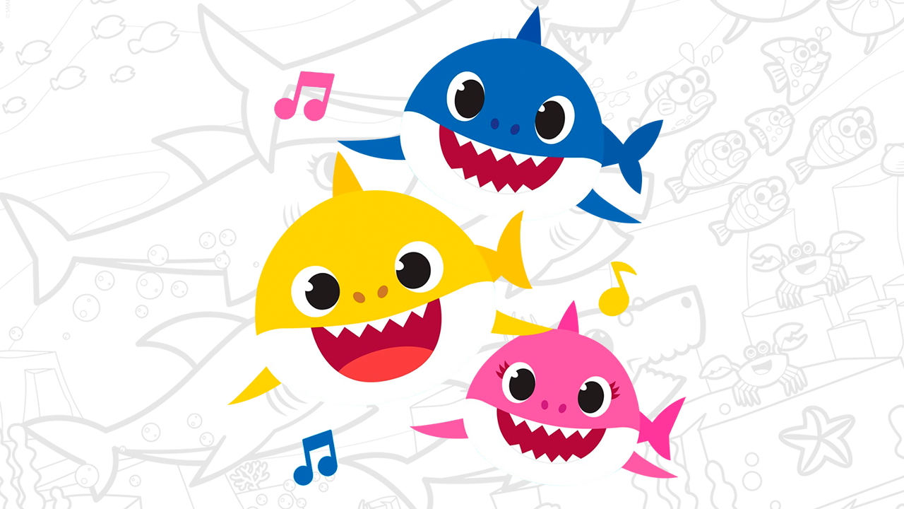 Desenhos de Baby Shark para Imprimir e Colorir