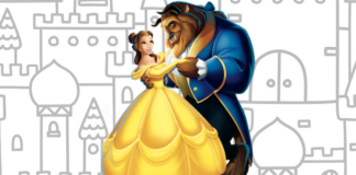 bela e a fera para colorir