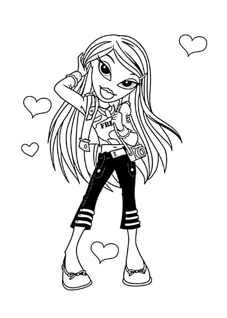 bratz para colorir e imprimir amor